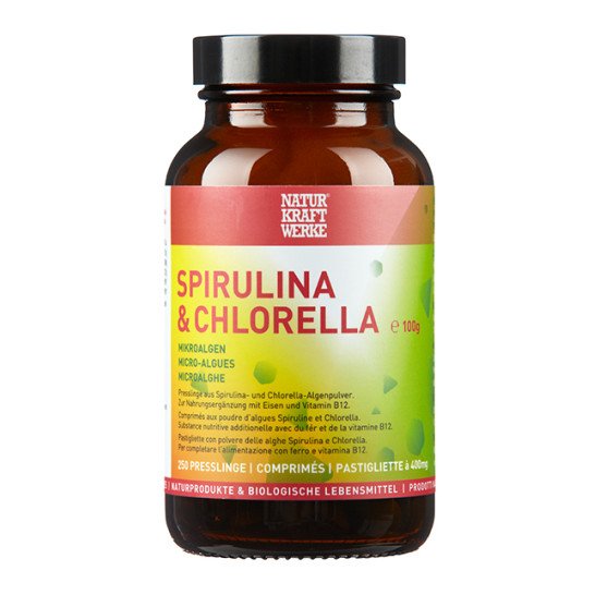 NaturKraftWerke Spirulina & Chlorella Comprimés